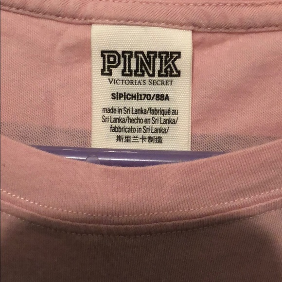 Pink by VS long sleeve crop tee - Picture 1 of 3